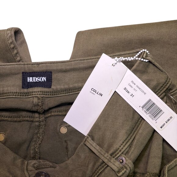Hudson Jeans Collin Flap Skinny Jeans Ivy Green Size 31 NWT $189 - Picture 8 of 8